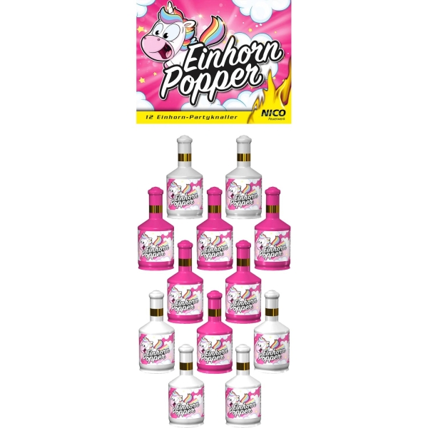 Einhorn Party-Knaller, 12er-Btl.